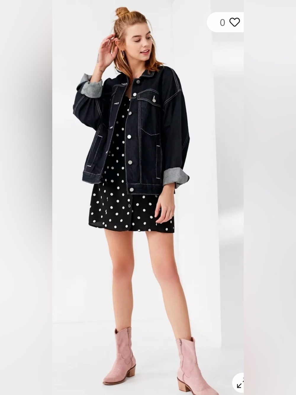 Urban Outfitters Lola Button Down Polka Dot Dress